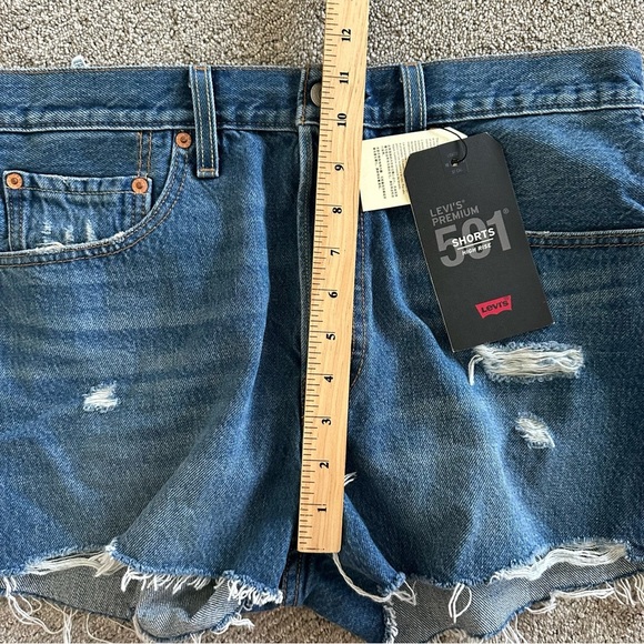 Levi's 501 High Rise Button Fly 100% Cotton Cut Off Drive Me Crazy Jean Short 30 - Picture 7 of 8